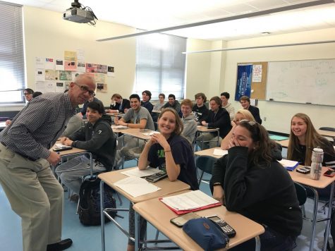 Mr. Coppocks statistic class smiles after accomplishing their work 