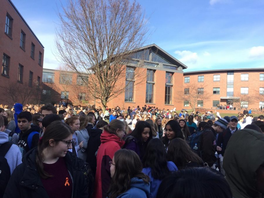Held on March 14, DHS had a student organized walkout to spread awareness on the Stoneman Douglas shooting and gun control