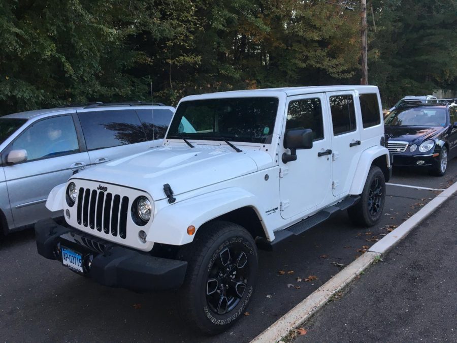 A typical scene in the school's parking lot