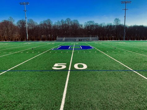 Center of the Blue Wave Stadium Turf Field at the 50 yard line