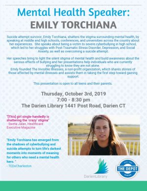 Emily Torchiana to come to Darien Library