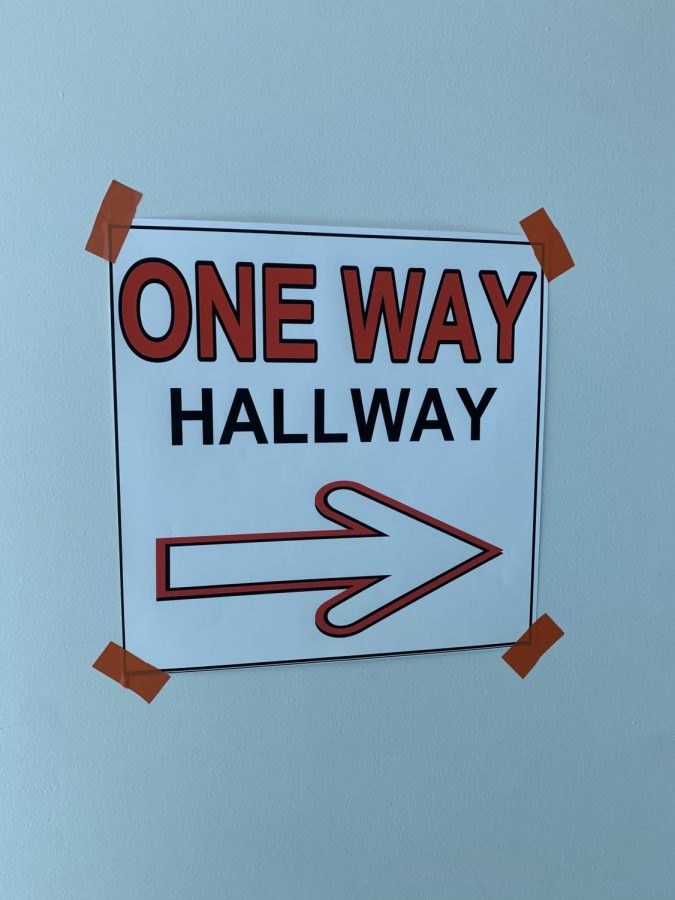 A common sight in DHS hallways are confusing signs directing students as to which way they are to walk. Effective at first, these signs are now often unheeded. 