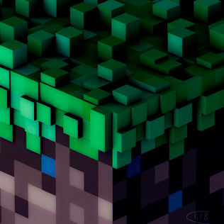 cover art of “Volume Alpha”; A grass block in Minecraft (edited).