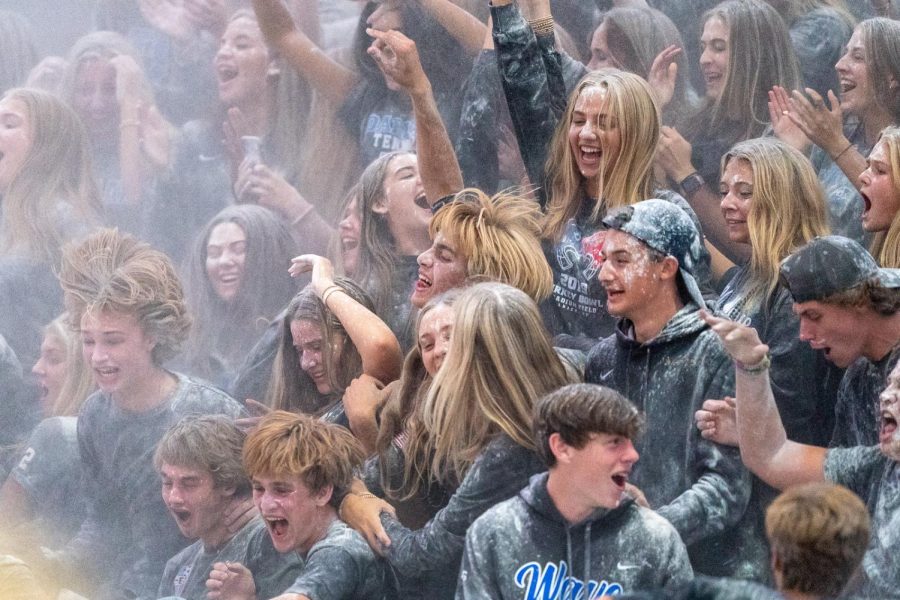 Darien Student Section at Newtown Football Game September 2021