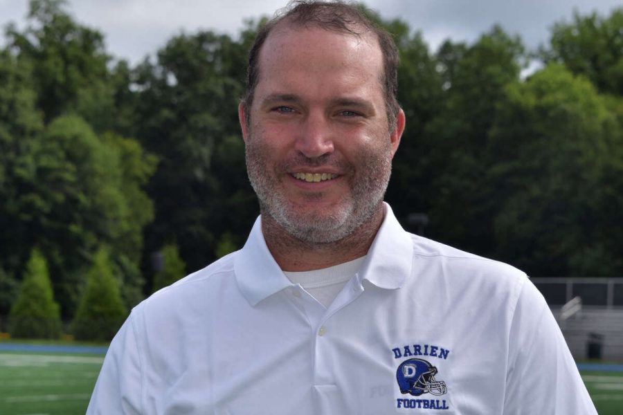 New Darien Head Football Coach Andy Grant prior to the 2022 Darien football season.