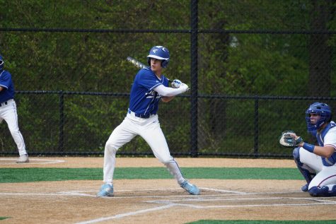 Darien senior DH Simeon Doll driving in runs in a 2023 home contest for the Darien Baseball team