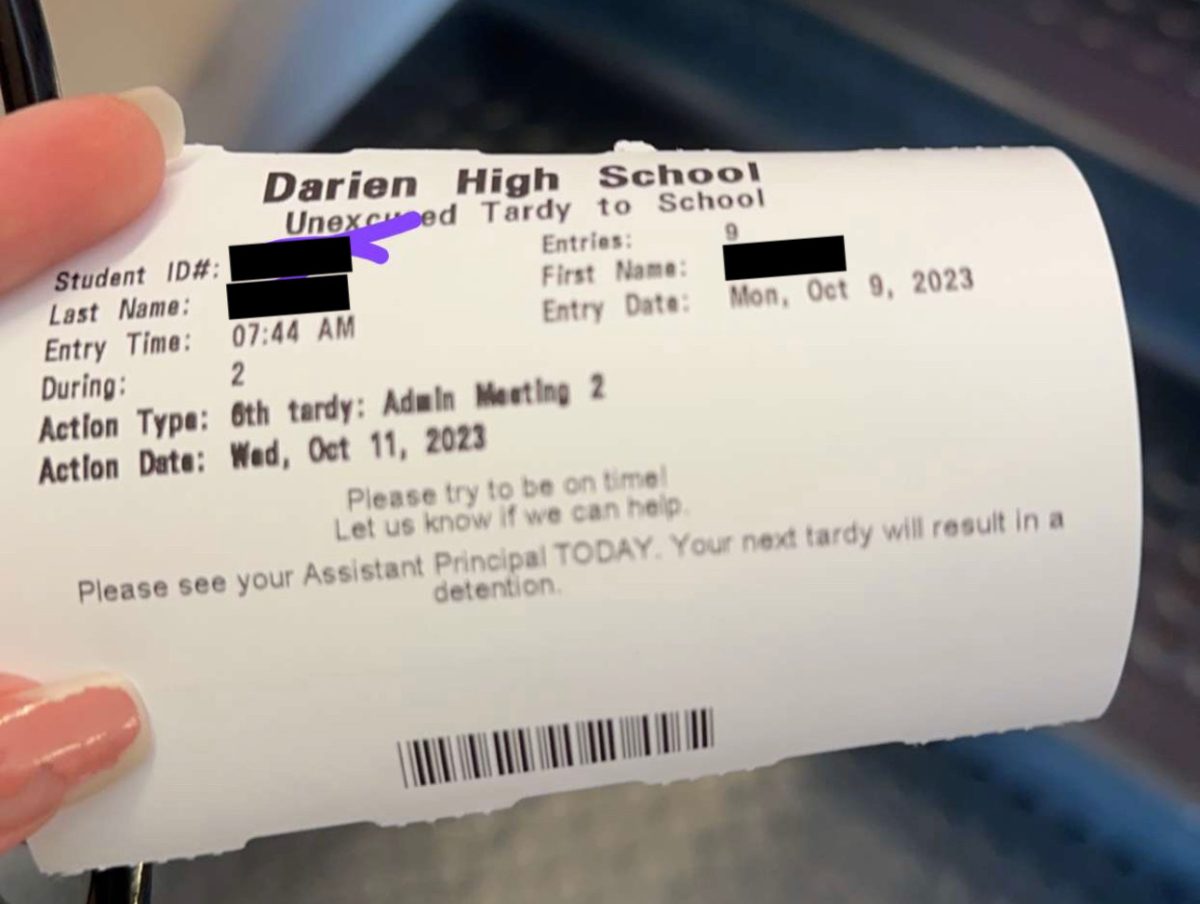 An Unexcused Tardy pass with an entry time of 7:44 AM. This tardy requires a meeting with a Vice Principal.