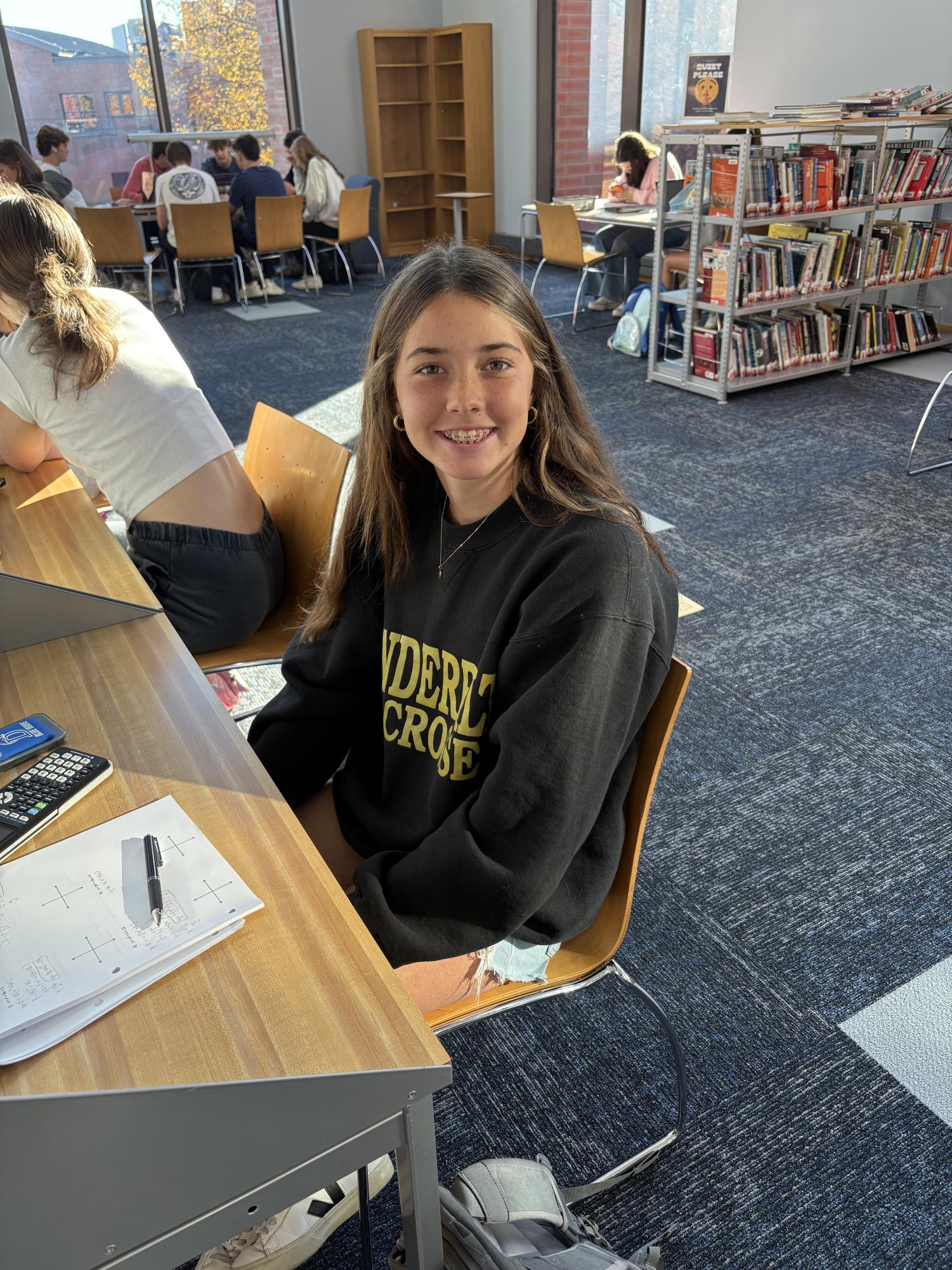 "I'm going to Vanderbilt and watching the Vanderbilt vs. Texas football game." Ninth Grader Avery Tamberrino