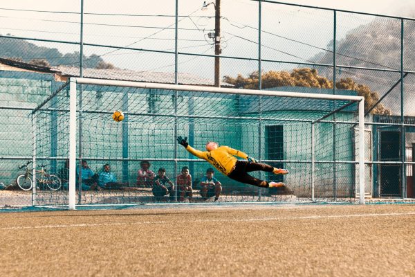 A goalkeeper in the town of San Juan La Laguna, Guatemala