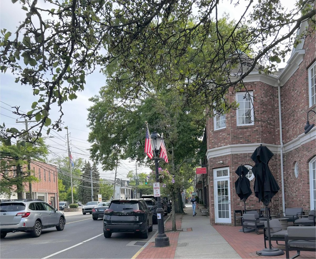 Pictured above is a snapshot of downtown Darien, a bustling center of small businesses. The workers here keep the town running. 